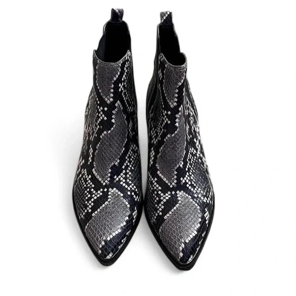 Marc Fisher Snakeskin Ankle Booties | Pointed Toe Western Chic 8.5 - Picture 4 of 4